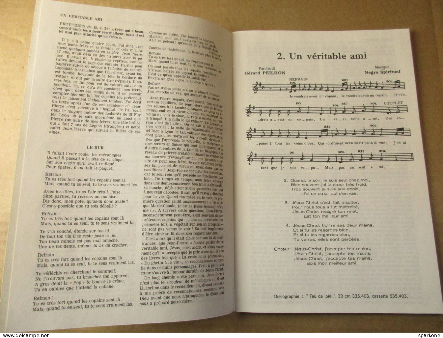 Gérard Peilhon - Album N° 1 (Paroles, Musique Et Accords) éditions De 1979 - Music