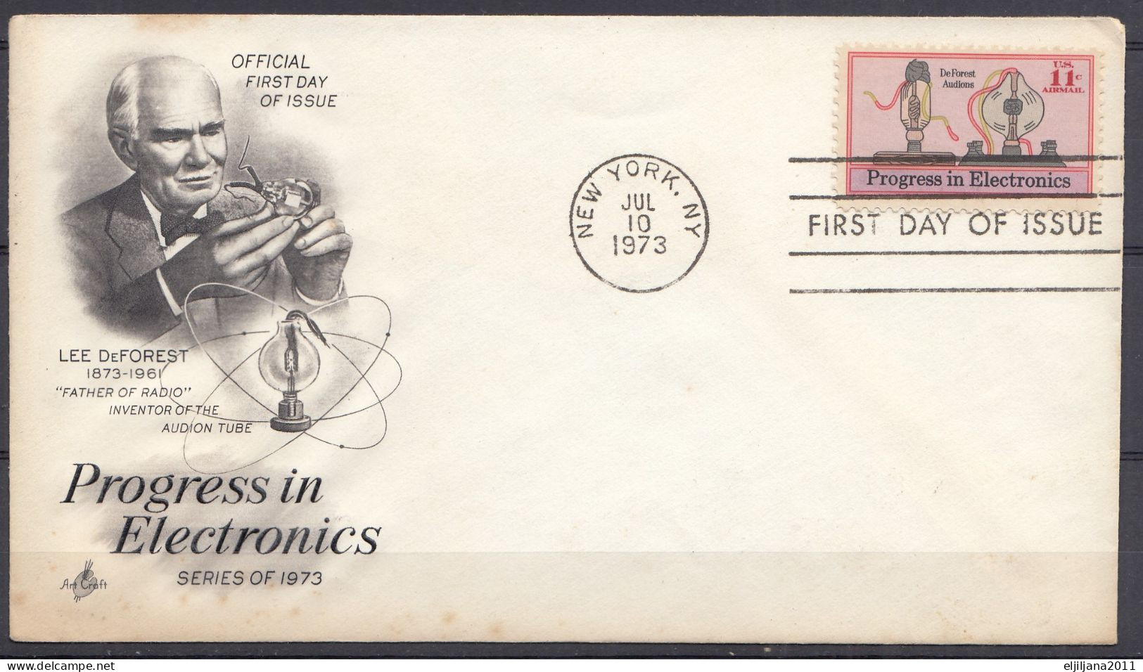 Action !! SALE !! 50 % OFF !! ⁕ USA 1973 ⁕ Progress In Electronics 11c. ⁕ FDC Cover New York - 1971-1980