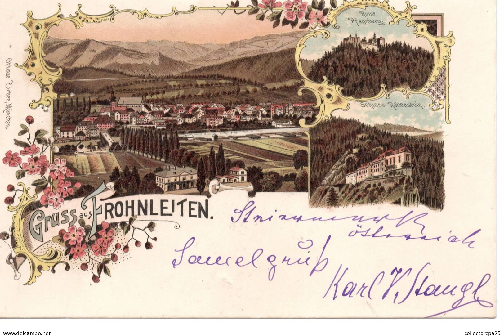 Gruss Aus Frohnleiten - Ruine Pfannberg - Scloss Rabenstein ( Style Litho ) - Frohnleiten