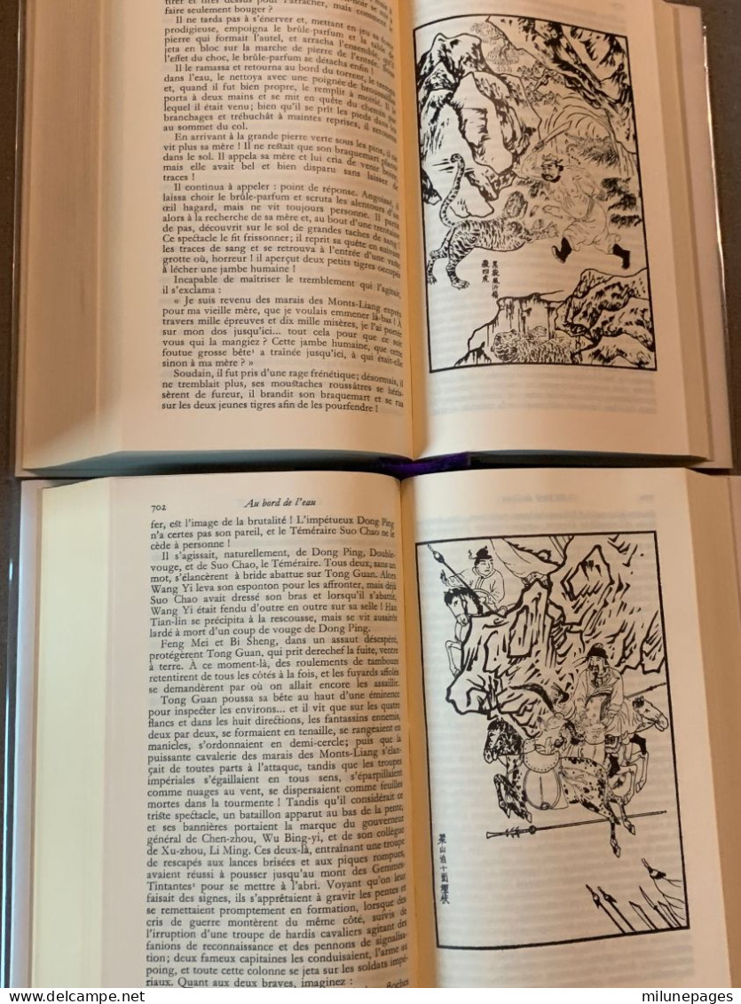 Lot 2 Livres La Pléiade Sous Emboitage Shi Nai-an Luo Guan-zhong Au Bord De L'Eau TI Et II Gallimard 1978 - La Pleyade