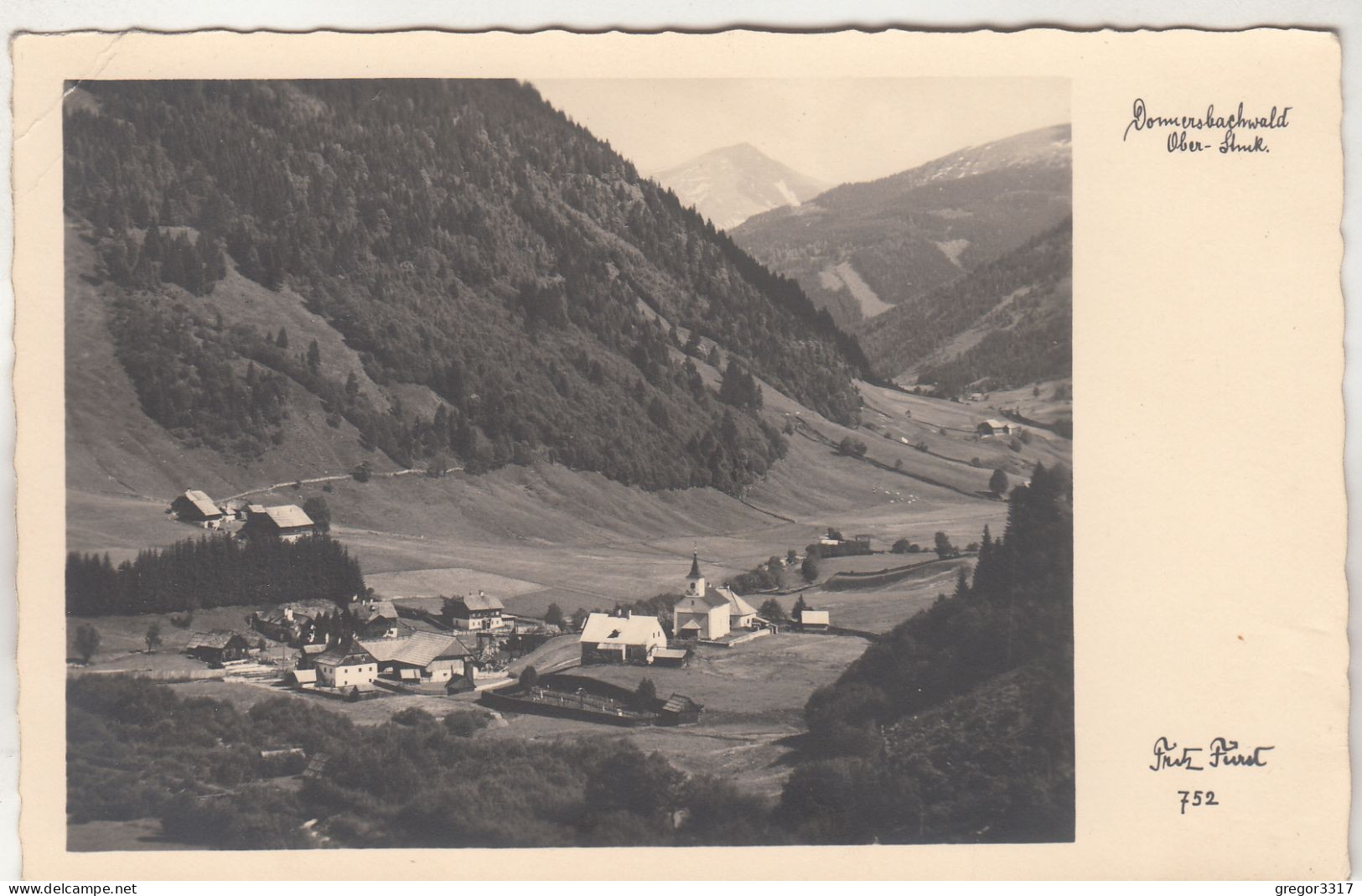 D6488) DONNERSBACH - Donnersbachwald -  Wunderschöne, Alte FOTO AK - Mit Kirche Und Wenigen Häusern 1935 - Donnersbach (Tal)