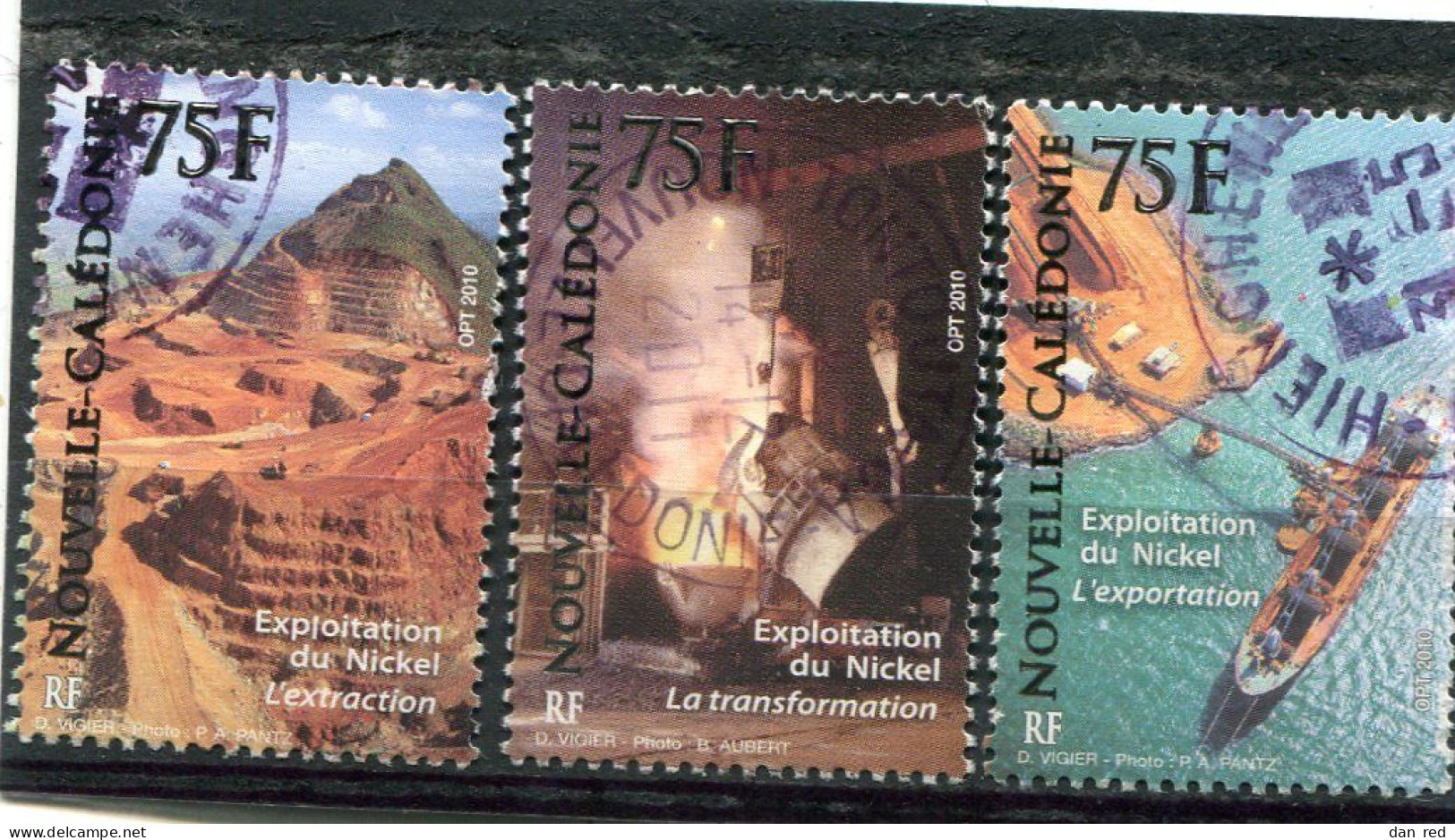 NOUVELLE CALEDONIE  N°  1107 A 1109 (Y&T)  (Oblitéré) - Gebraucht