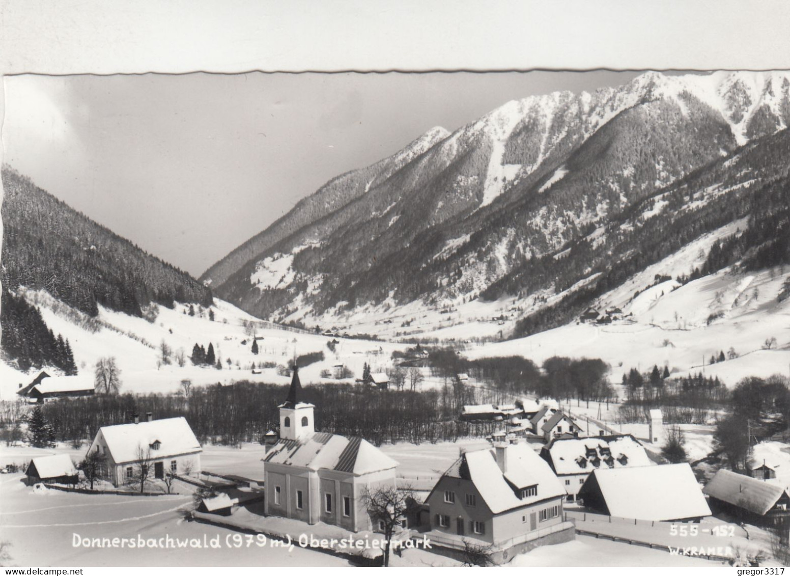 D6489) DONNERSBACH - Donnersbachwald -  Verschneite Kirche U. Häuser ALT - Donnersbach (Tal)