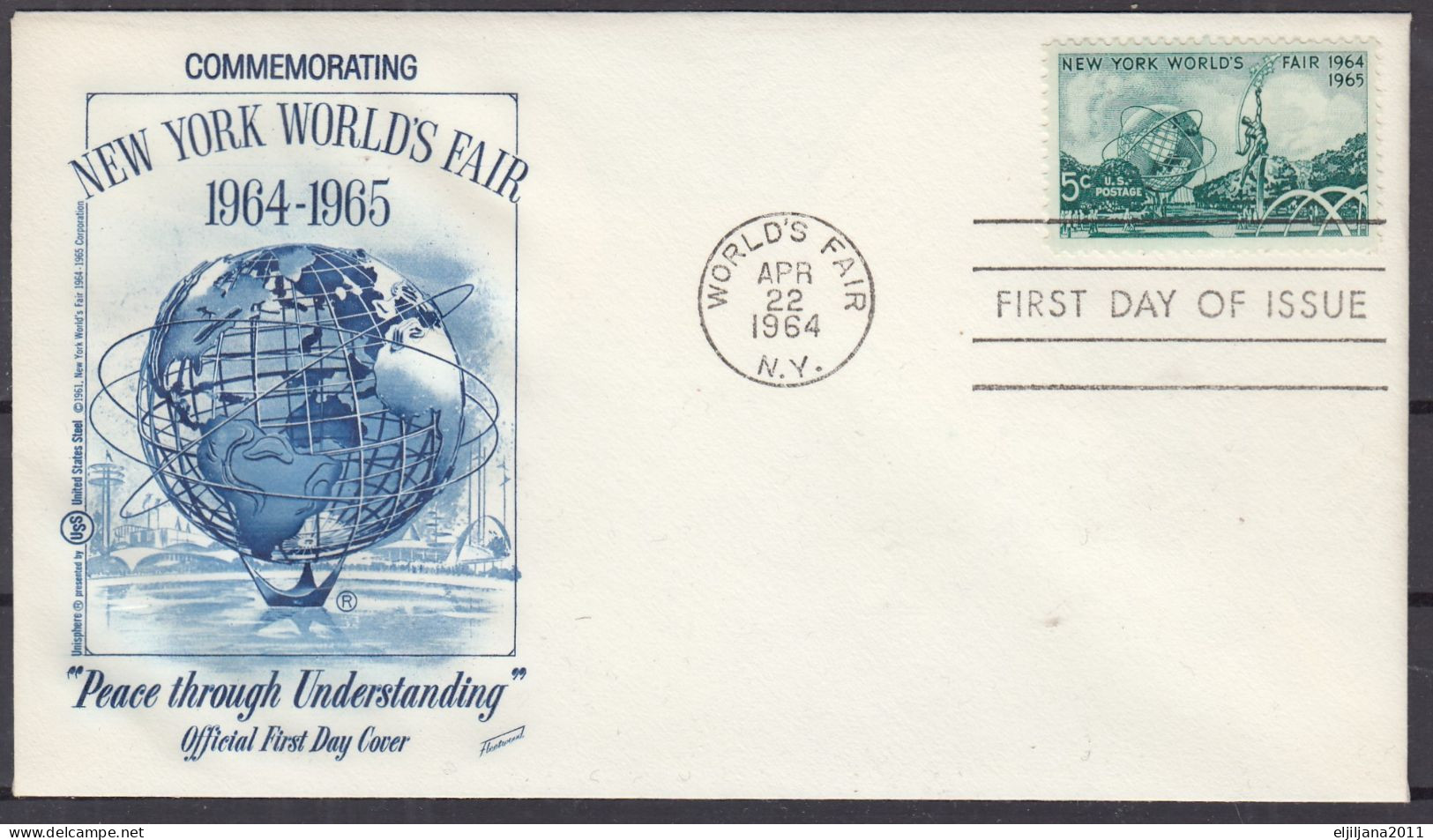 Action !! SALE !! 50 % OFF !! ⁕ USA 1965 ⁕ 2v FDC Cover New York World's Fair 5c. ⁕ World's Fair - 1961-1970