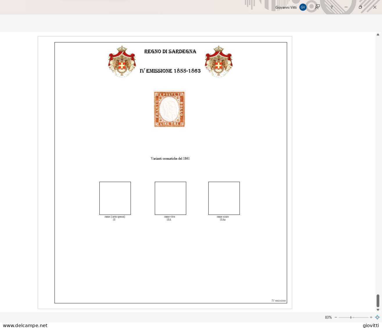 IV Emissione Di Sardegna, Fogli Autocostruiti. - Stamp Boxes