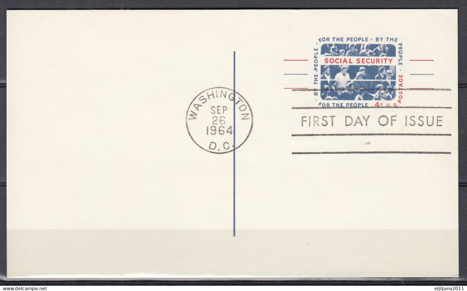 Action !! SALE !! 50 % OFF ⁕ USA 1964 ⁕ New York World's Fair & Washington Cocial Security, 2v FDC Cover/card Stationery - 1961-1970