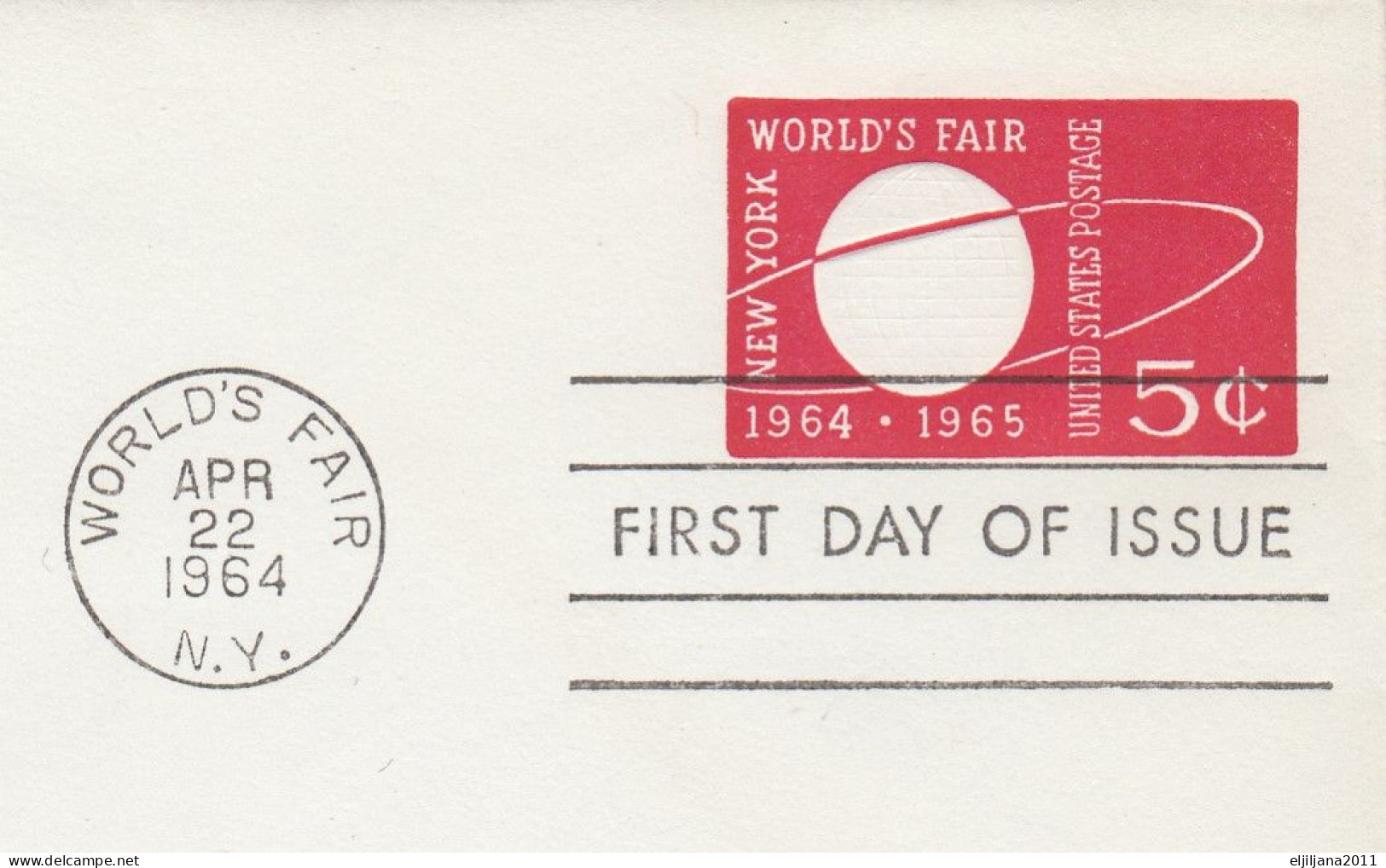 Action !! SALE !! 50 % OFF ⁕ USA 1964 ⁕ New York World's Fair & Washington Cocial Security, 2v FDC Cover/card Stationery - 1961-1970