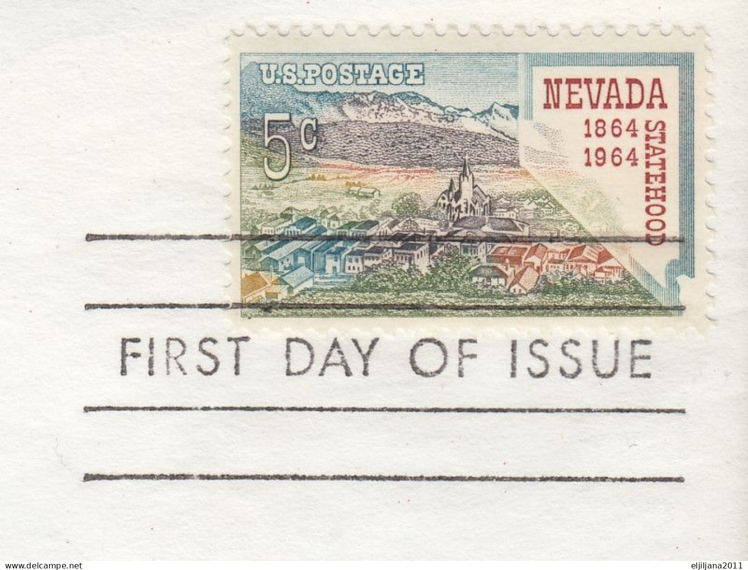 Action !! SALE !! 50 % OFF !! ⁕ USA 1964 ⁕ FDC Cover NEVADA Statehood 1864 5c. ⁕ Carson City - 1961-1970