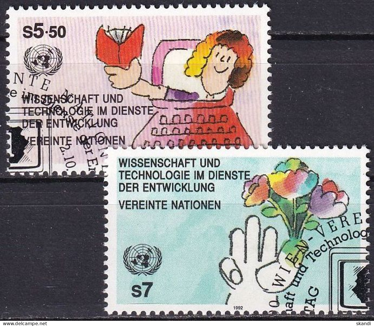 UNO WIEN 1992 Mi-Nr. 135/36 O Used - Aus Abo - Used Stamps