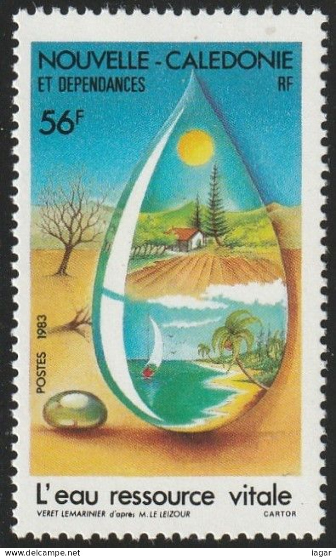 THEMATIC  ENVIRONMENTAL AND NATURE PROTECTION:  WATER IS A VITAL RESOURCE. SYMBOLS  -   NEW CALEDONIA - Protection De L'environnement & Climat
