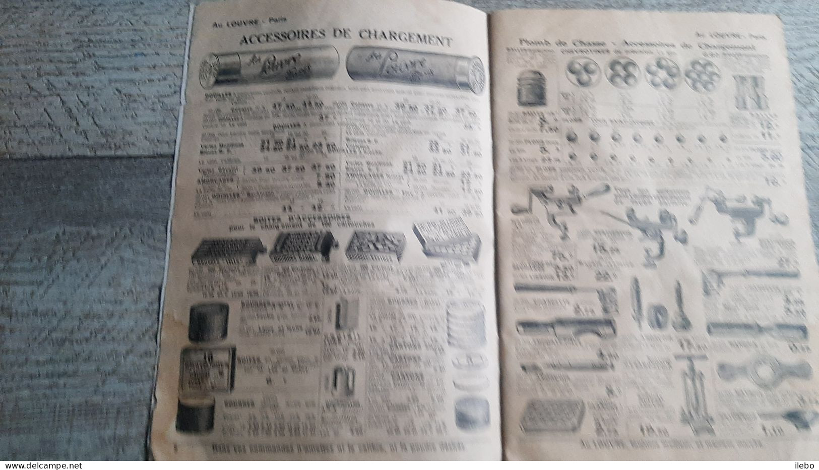 Catalogue Ancien 1932 Au Louvre Paris Chasse Armes Munitions Vêtements Accessoires - Chasse/Pêche