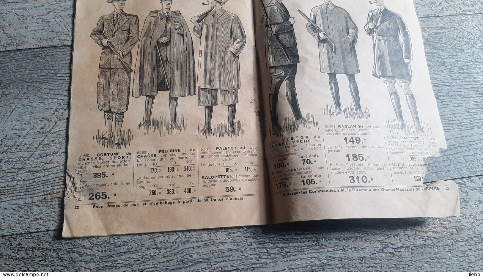 Catalogue Ancien 1932 Au Louvre Paris Chasse Armes Munitions Vêtements Accessoires - Chasse/Pêche