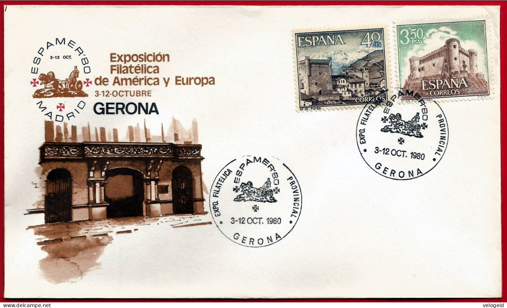 España. Spain. 1980. Matasello Especial. Special Postmark. ESPAMER '80. Gerona - Macchine Per Obliterare (EMA)