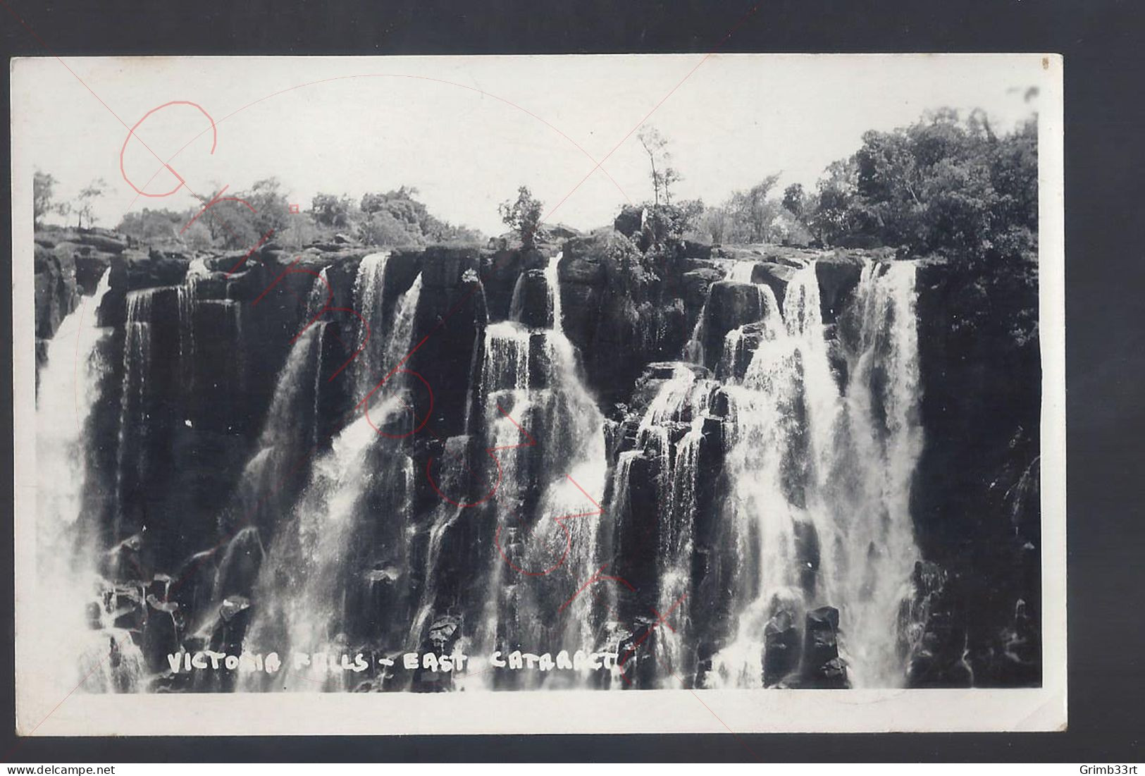 Rhodesia - Victoria Falls - East Cataract - Fotokaart - Zambie