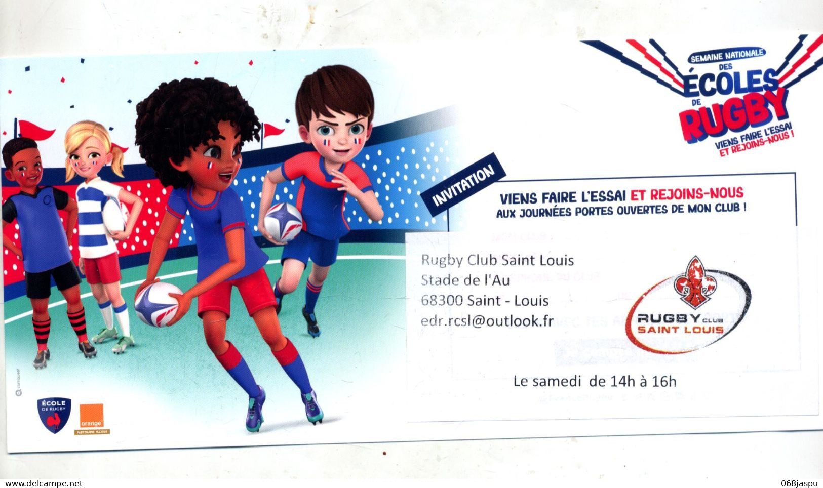 Carte Invitation  Coupe Monde Rugby 2023 - Rugby