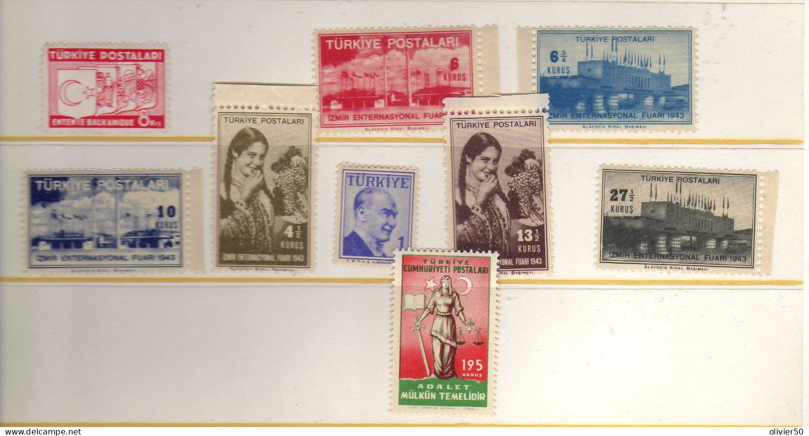 Turquie - (1937-43) -  Entente Balkanique - Foire D'Izmir - Neufs**/* - Unused Stamps