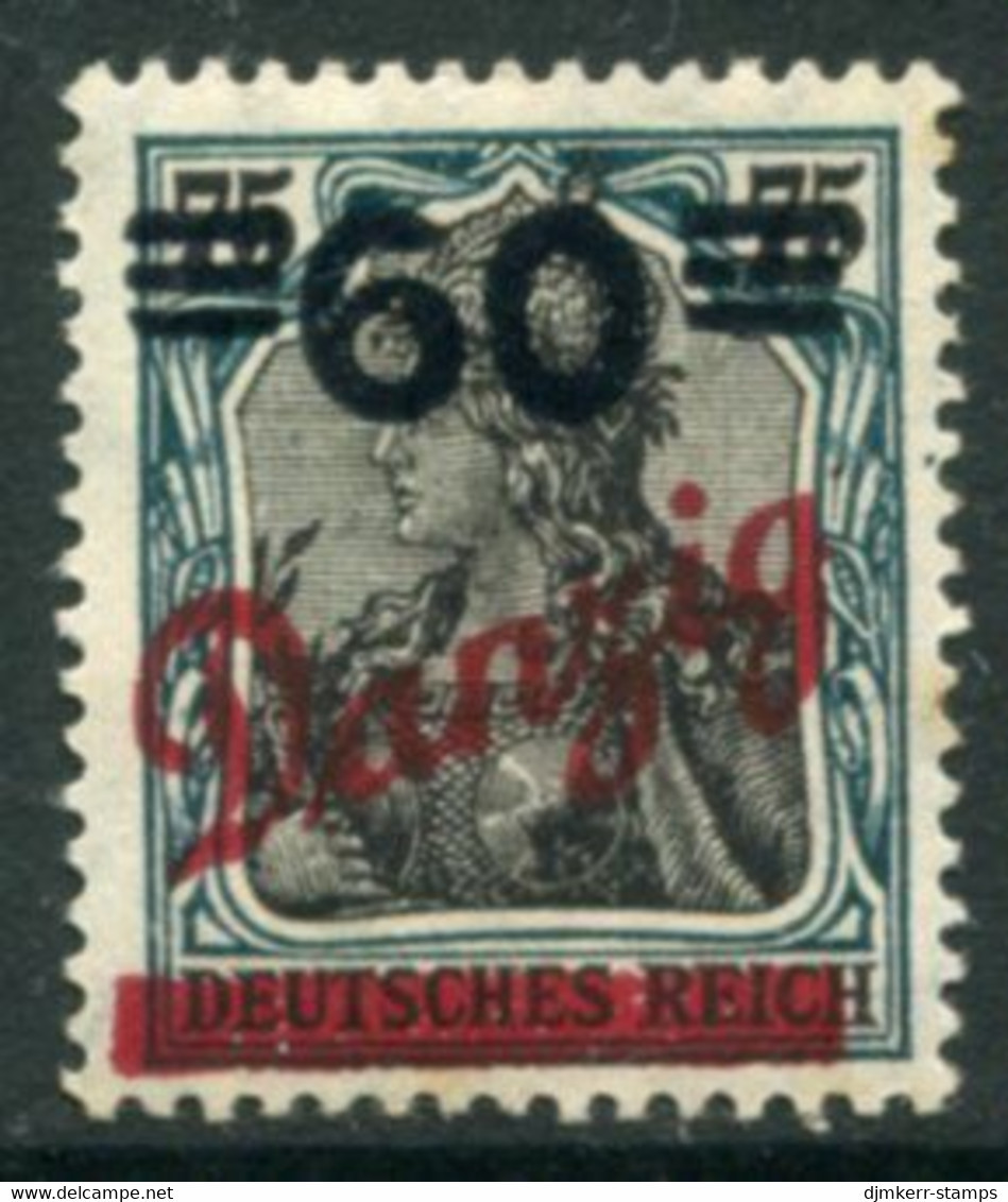 DANZIG 1921 Surcharge 60 On 75 Pf. Germania MNH / **.  Michel 72 - Postfris