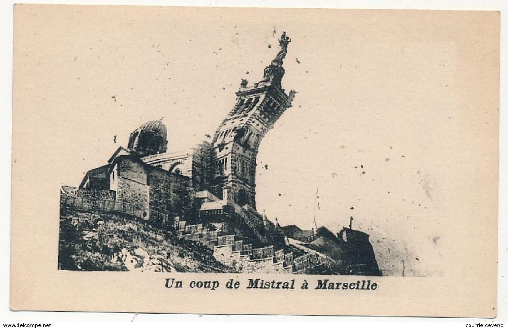 MARSEILLE (B Du R) - Un Coup De Mistral à Marseille - Notre-Dame De La Garde, Aufzug Und Marienfigur