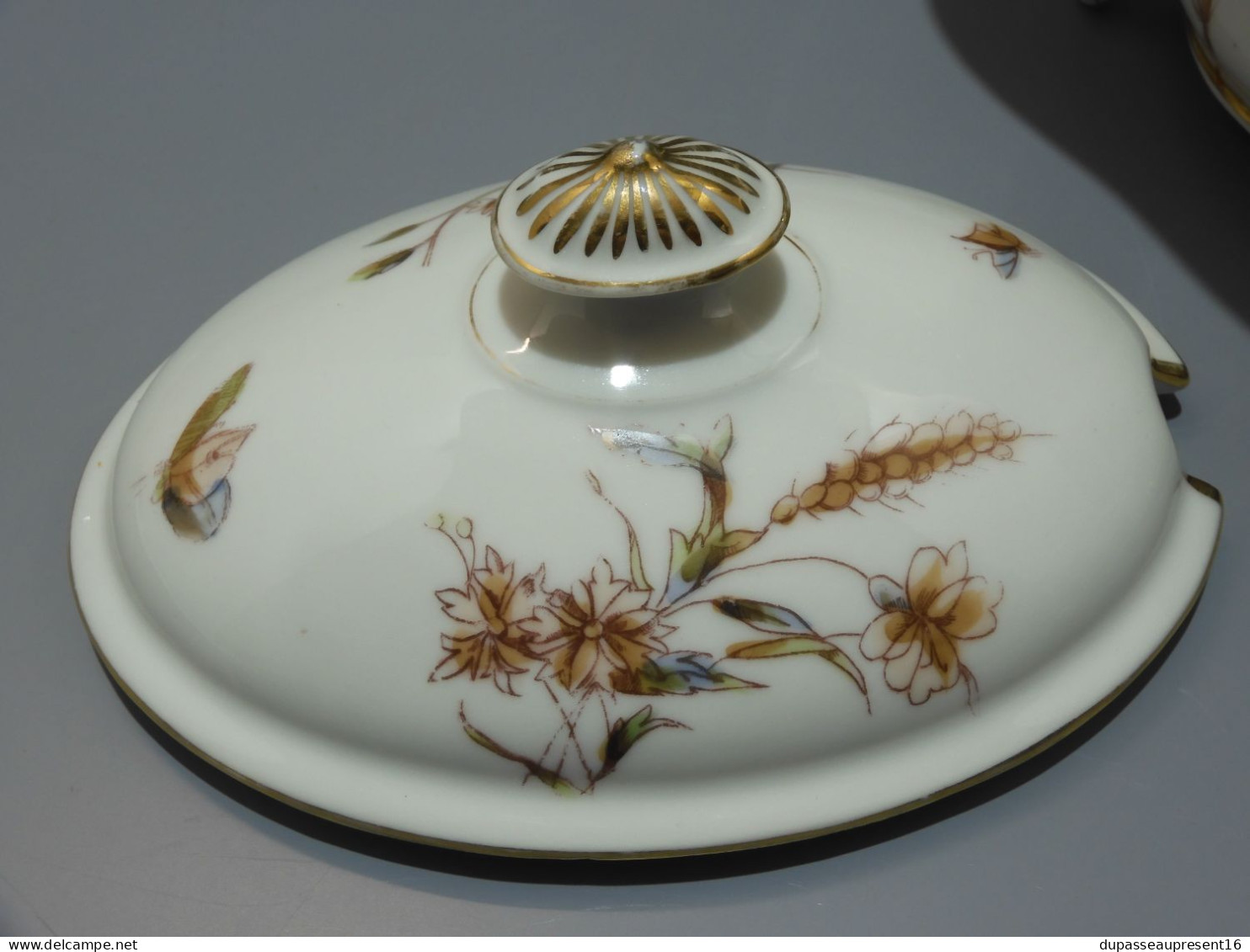 -BELLE ANCIENNE SAUCIERE PORCELAINE WENDER Fils Angoulême déco Table vitrine   E