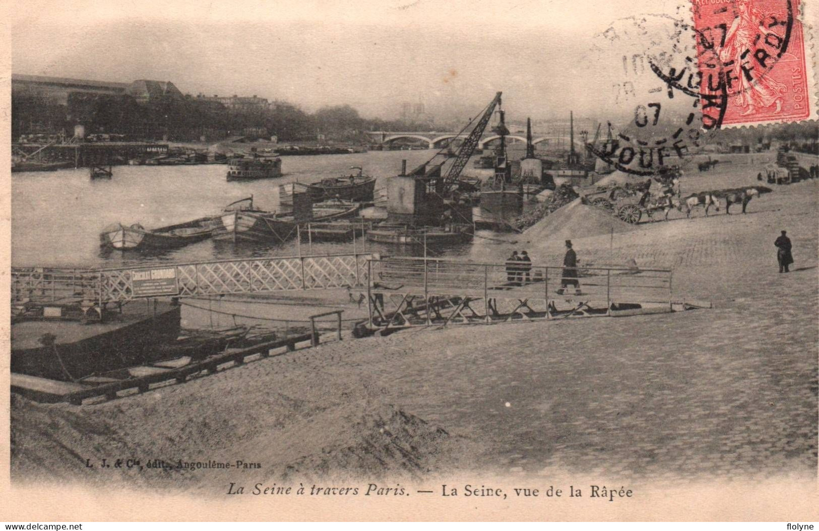 Paris - 12 ème Arrondissement - La Seine , Vue De La Râpée - Péniche - Batellerie - La Seine Et Ses Bords