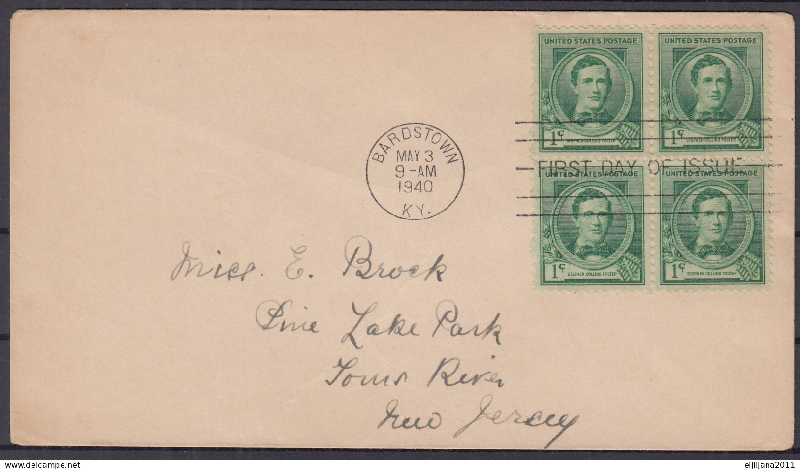 Action !! SALE !! 50 % OFF !! ⁕ USA 1940 ⁕ Honoring Famous Americans ⁕ 3v FDC Covers - 1851-1940