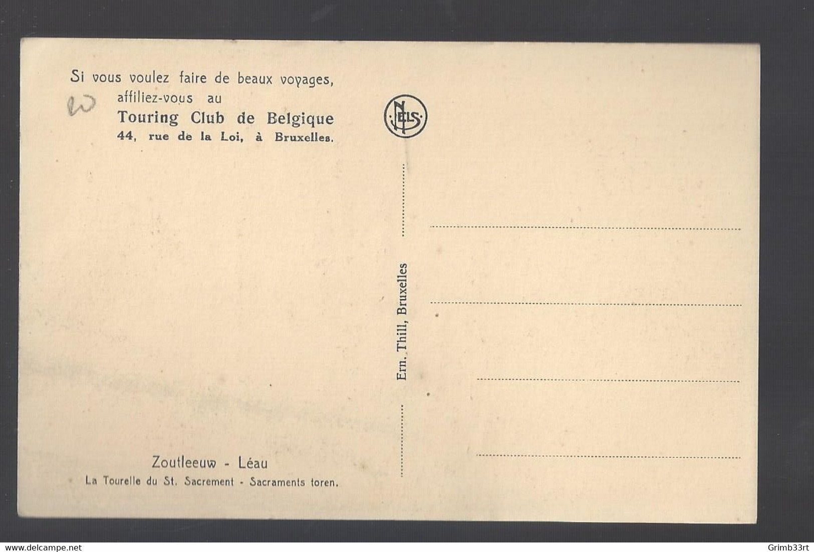 Zoutleeuw - La Tourelle Du St. Sacrement - Postkaart - Zoutleeuw