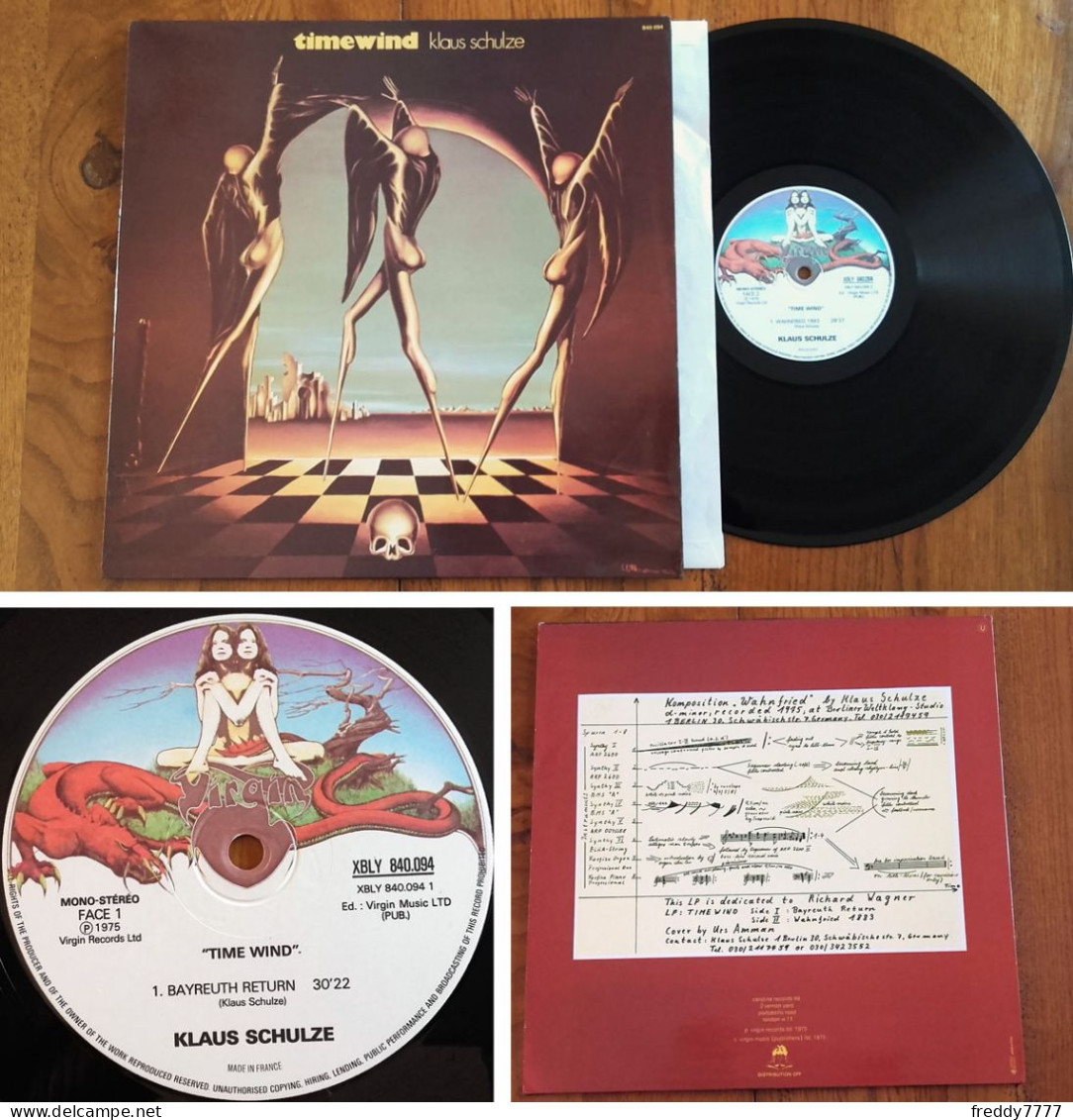 RARE French LP 33t RPM (12") KLAUS SCHULZE «Timewind» (1975) - Collectors