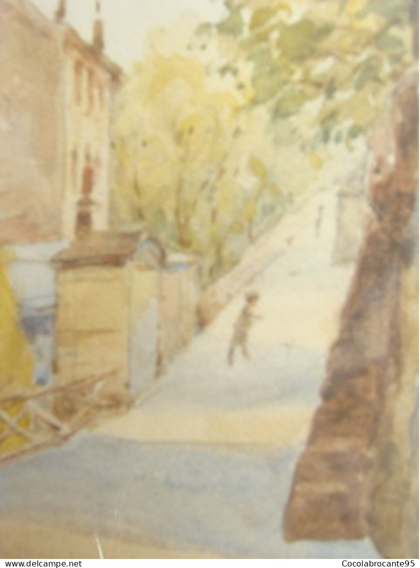 Aquarelle Représentant Un Coin De Rue... De Paris ? - Aquarelles