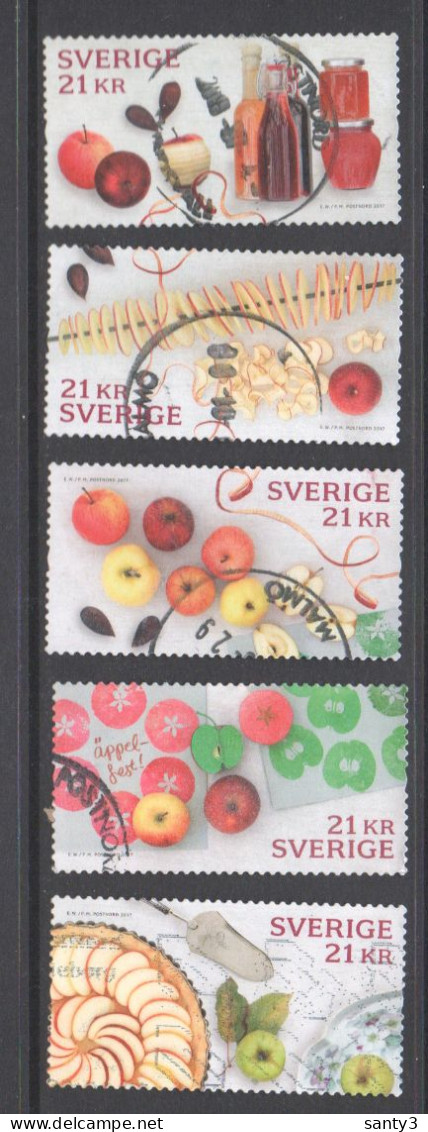 Zweden 2017 Yv 3167-71 Reeks,  Hoge Waarde, Gestempeld - Used Stamps