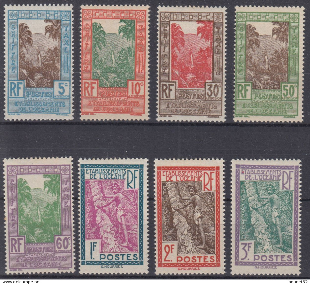 OCEANIE SERIE TAXE COMPLETE N° 10/17 NEUFS * GOMME AVEC CHARNIERE - Postage Due