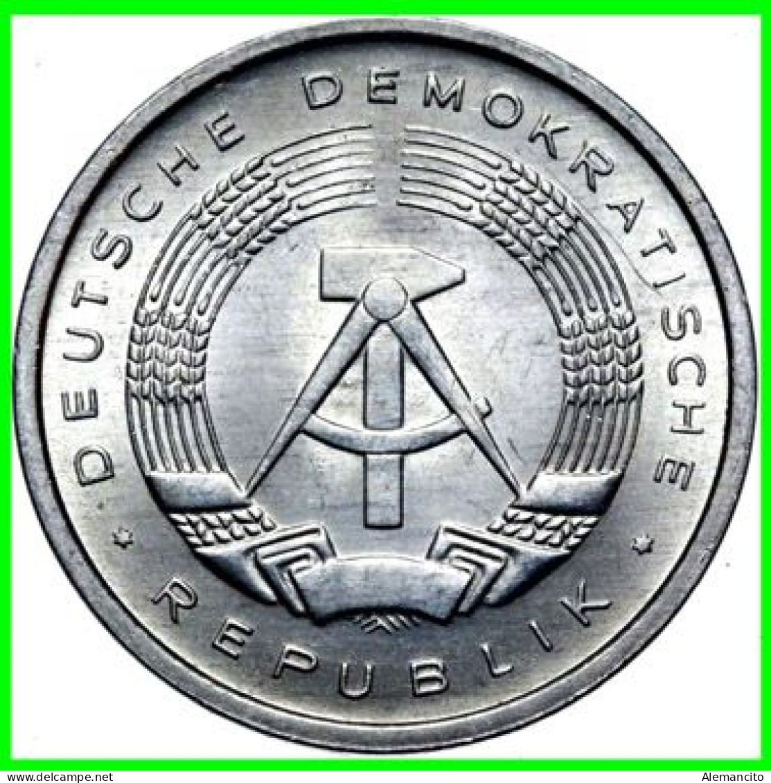 REPUBLICA DEMOCRATICA DE ALEMANIA ( DDR ) MONEDAS DE 1 PFENNING AÑO 1979 CECA-A MONEDA DE 17mm Obv.State ALUMINIO S/C - 1 Pfennig