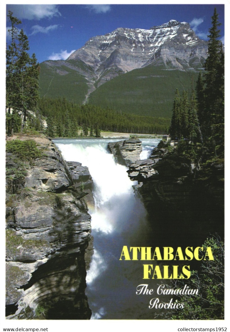 ATHABASCA FALLS, JASPER, WATERFALL, MOUNTAIN, CANADA - Jasper