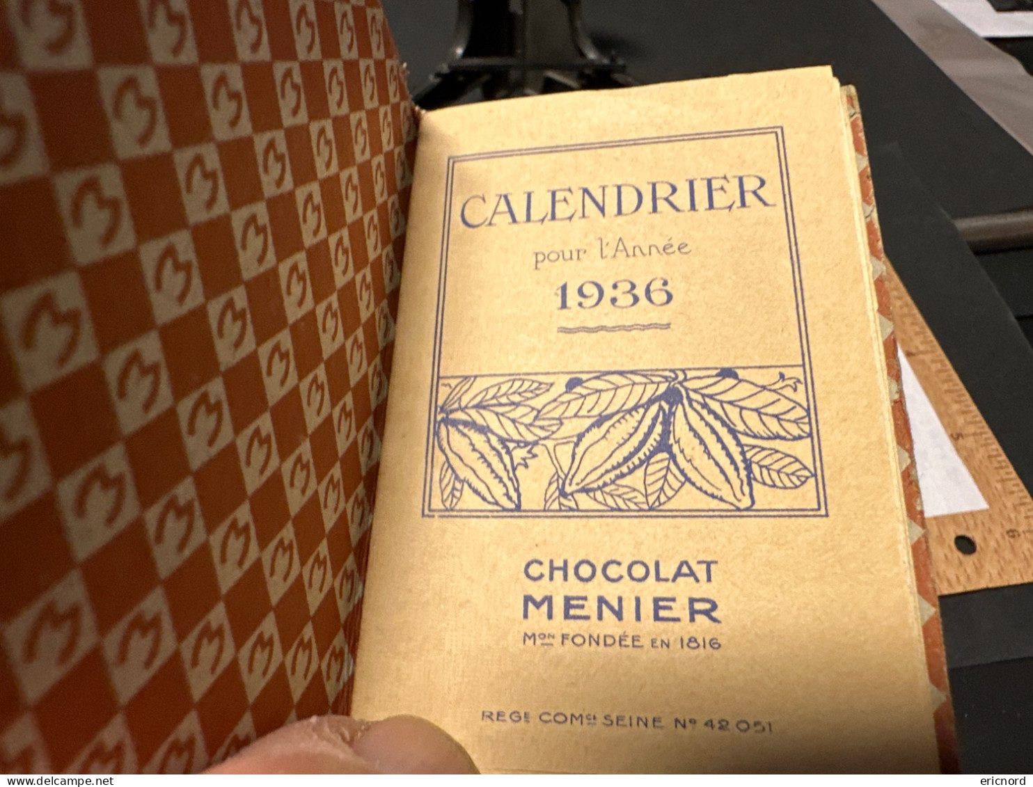 Carnet Publicitaire Chocolat Menier 1936 - Chocolade