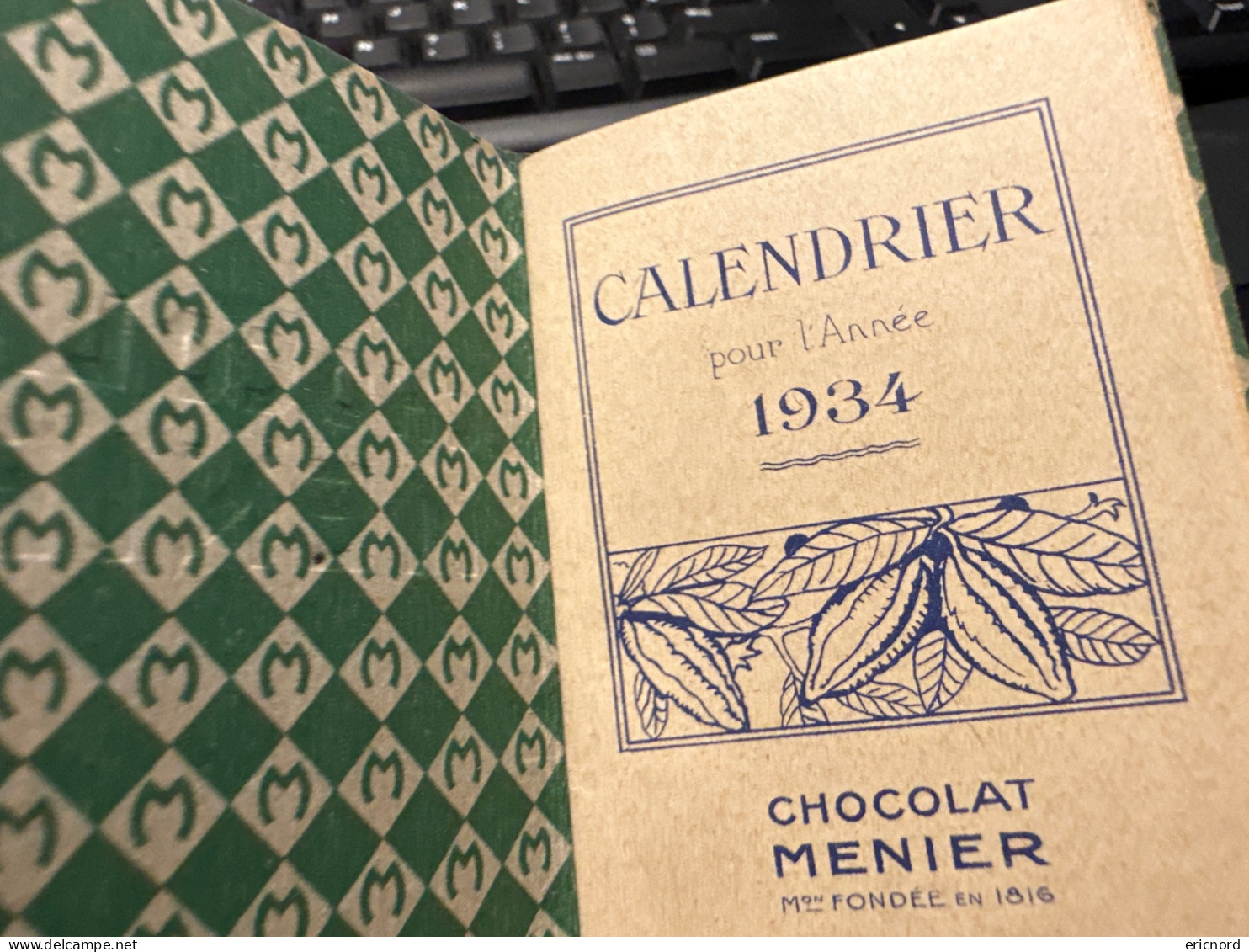 Carnet Publicitaire Chocolat Menier 1934 - Chocolat