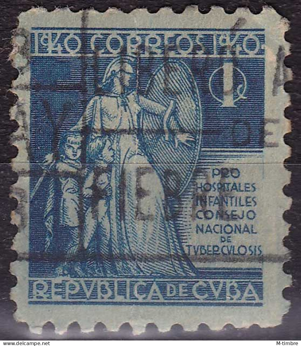 Cuba (Bienfaisance) YT B3 Mi Z3 Année 1940 (Used °) Enfant - Arme - Epée - Bouclier - Tuberculose - Liefdadigheid