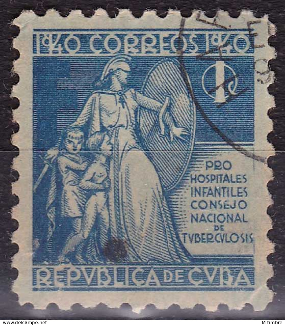 Cuba (Bienfaisance) YT B3 Mi Z3 Année 1940 (Used °) Enfant - Arme - Epée - Bouclier - Tuberculose - Beneficenza