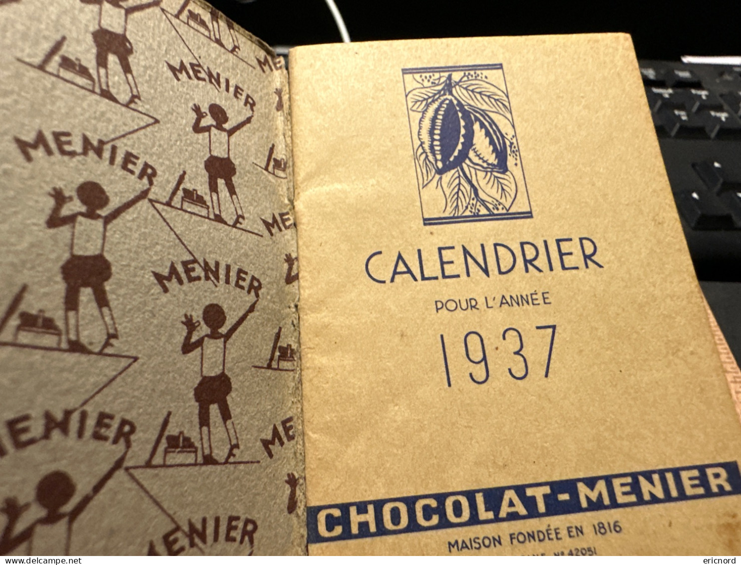 Carnet Publicitaire Chocolat Menier 1937 - Schokolade