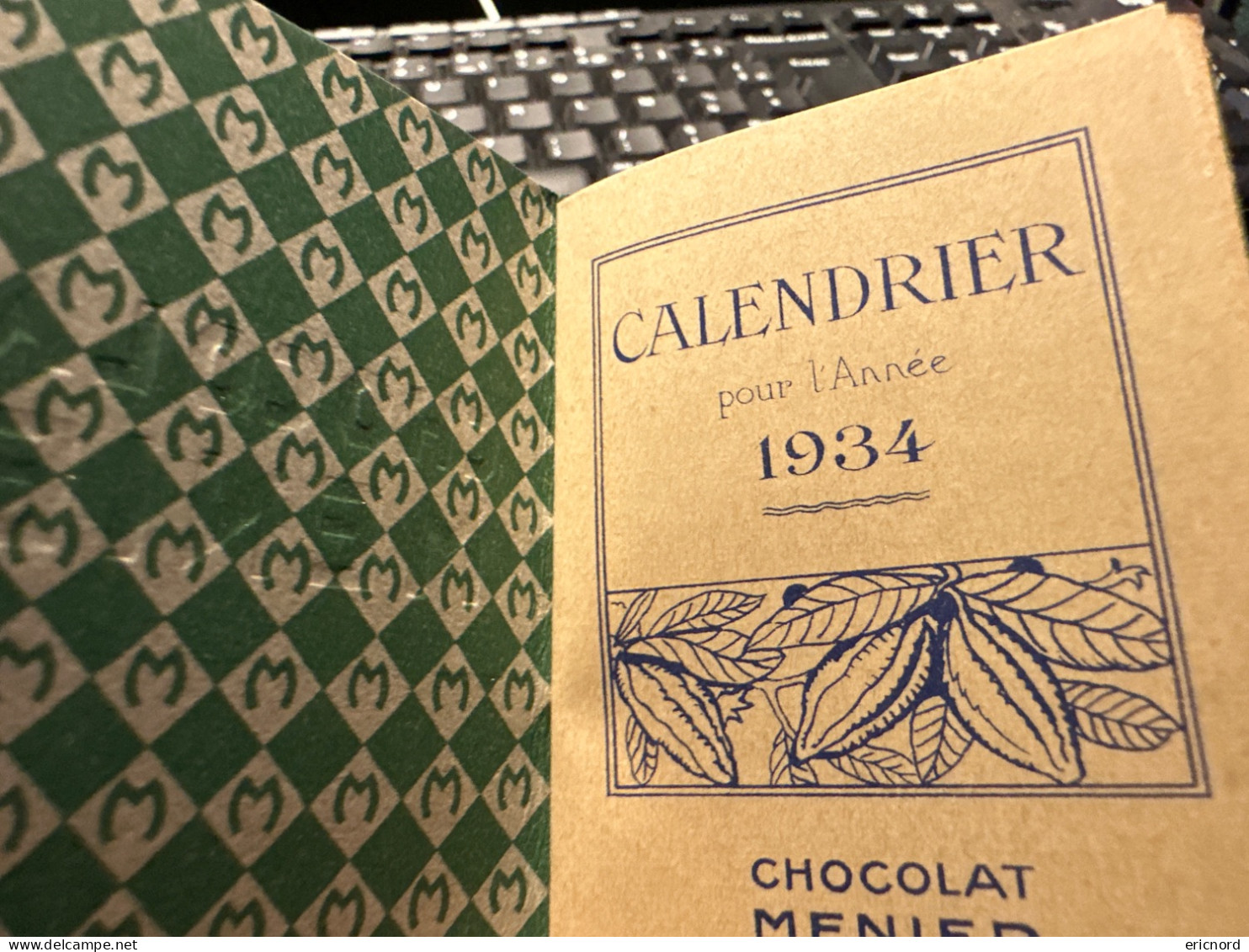 Carnet Publicitaire Chocolat Menier 1934 - Schokolade