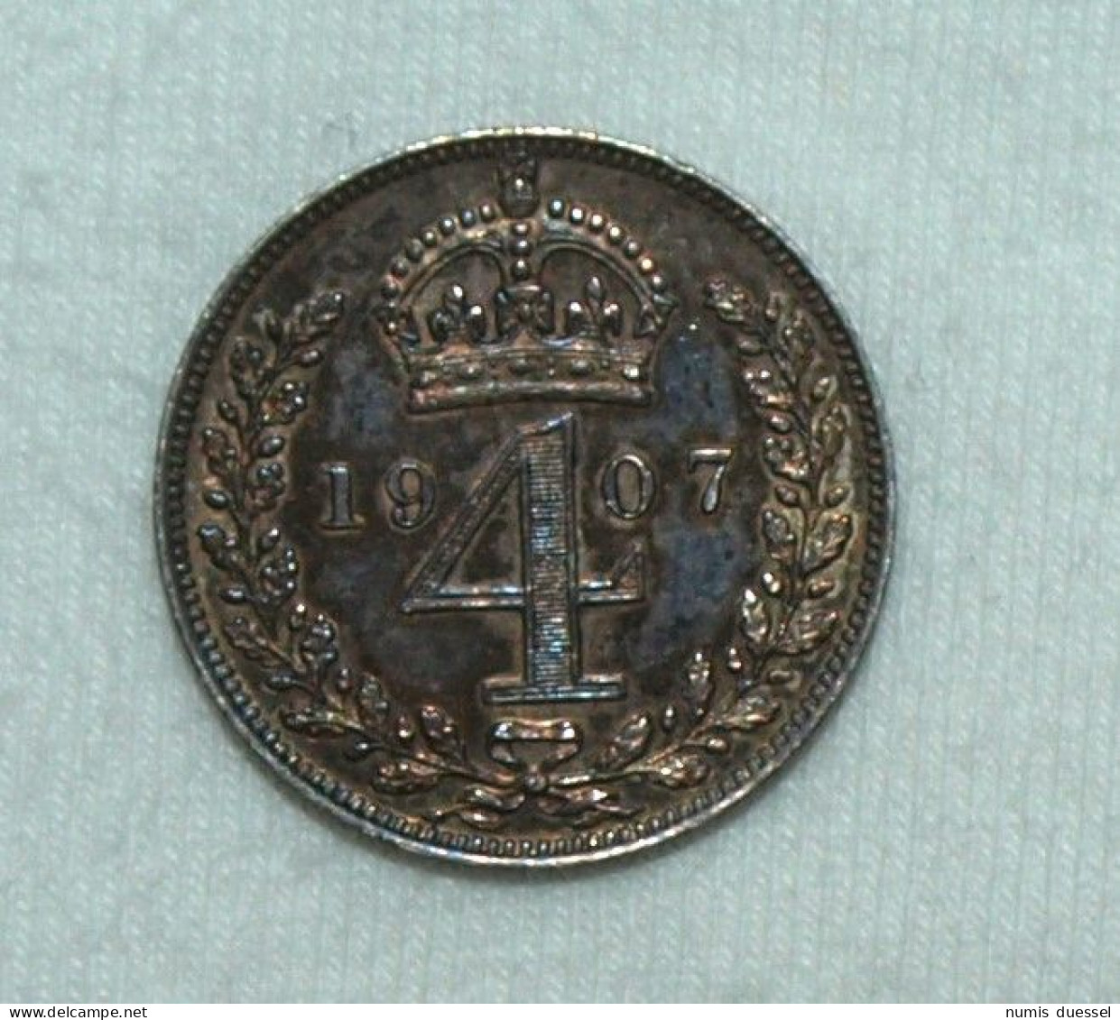 Silber/Silver Prooflike Maundy Großbritannien/Great Britain Edward VII, 1907, 4 Pence Pfr/MS - Maundy Sets  & Conmemorativas