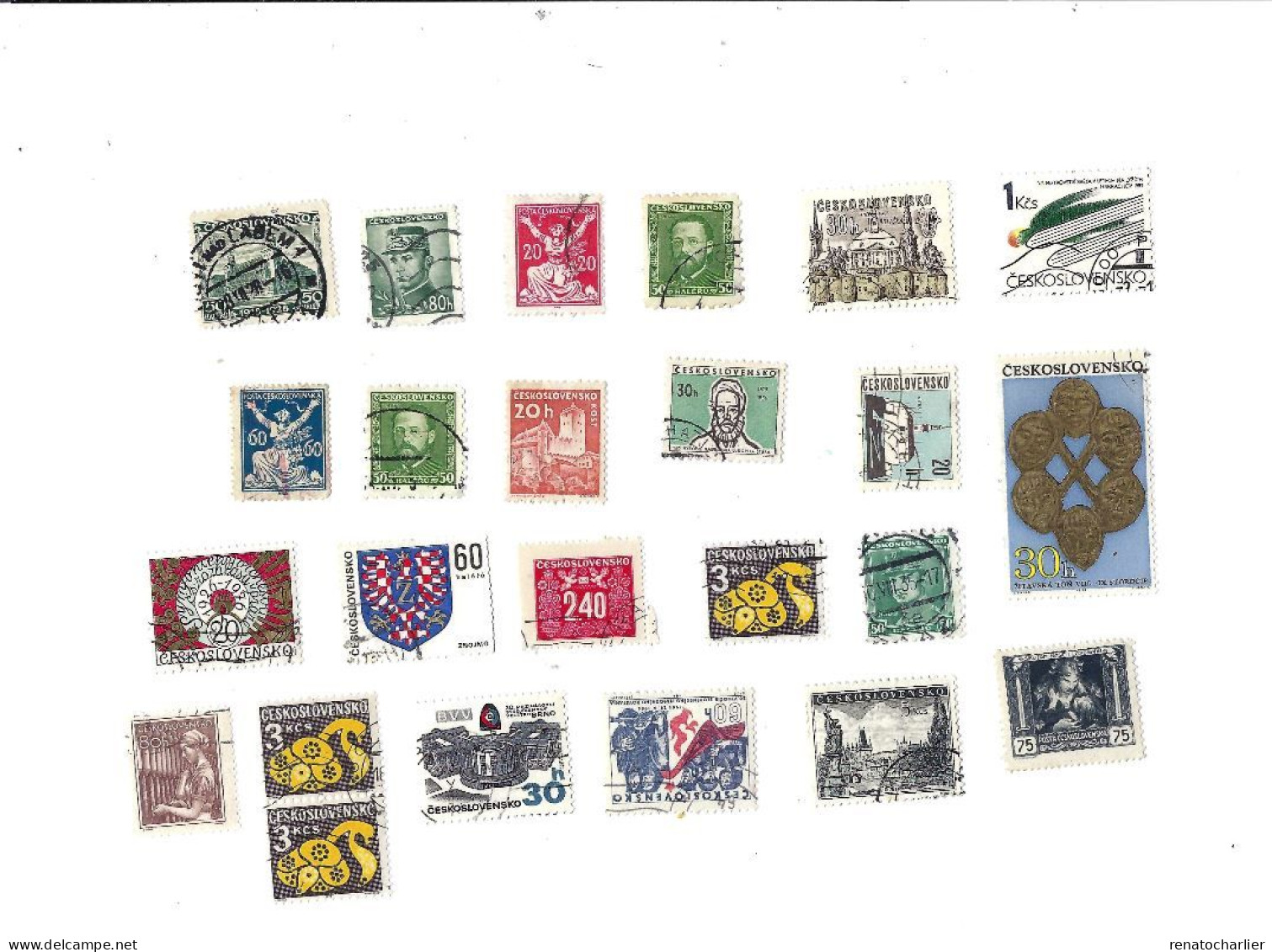 Collection De 90 Timbres Oblitérés. - Collezioni & Lotti