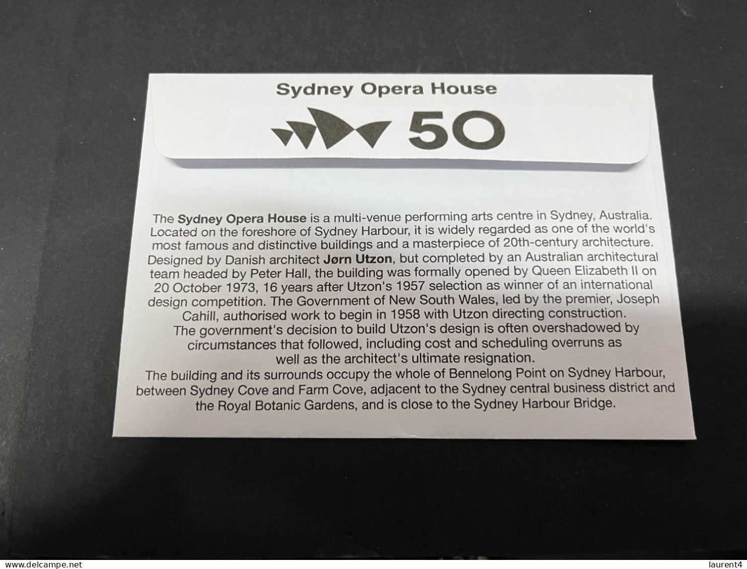 18-10-2023 (4 U 38) Sydney Opera House Celebrate 50th Anniversary (10-10-2023) FDI Cover (under Construction + Bridge) - Cartas & Documentos