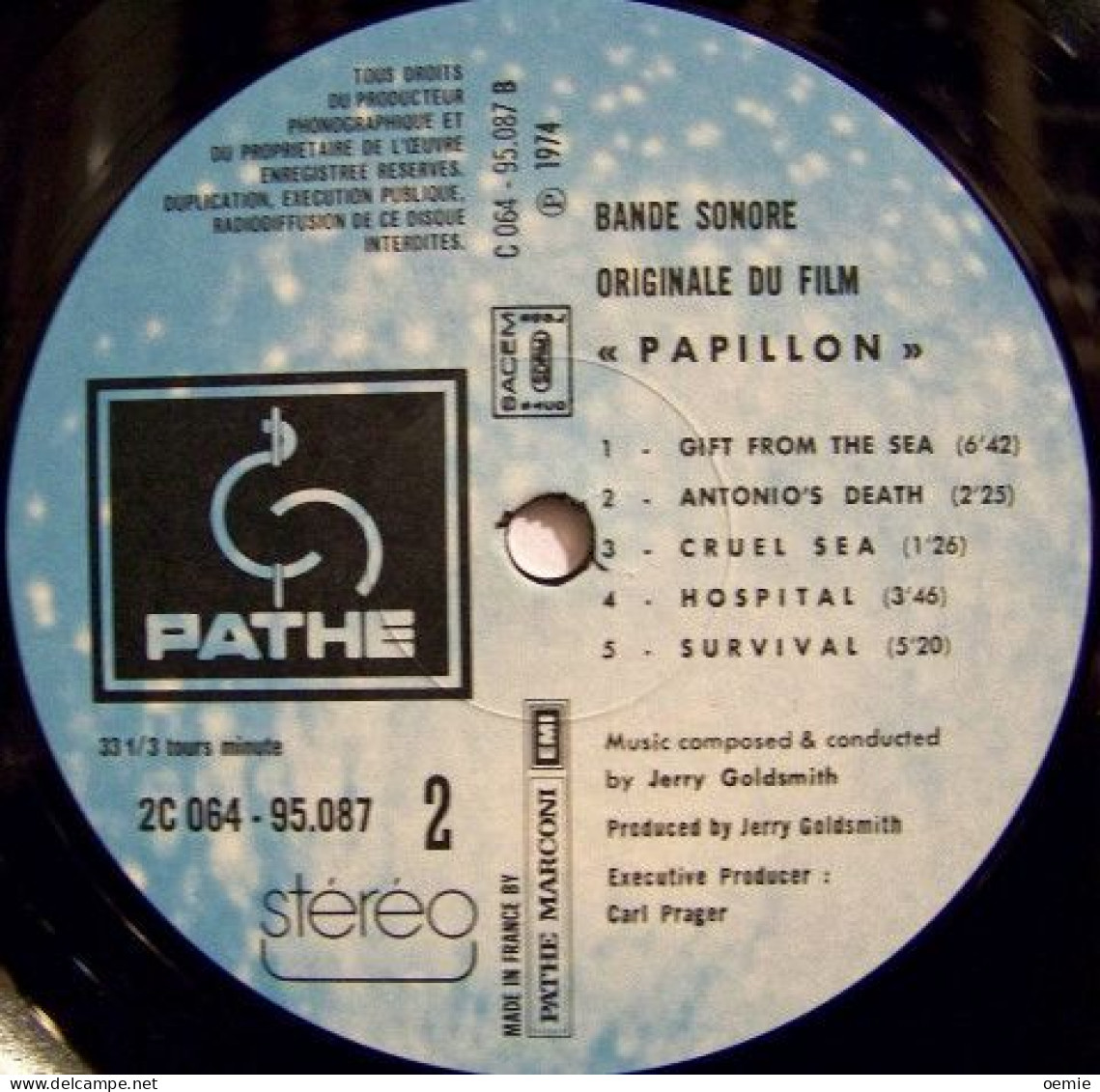 JERRY GOLDSMITH ° THEME FROM PAPILLON SURVIVAL °° BANDE ORIGINALE DU FILM - Soundtracks, Film Music