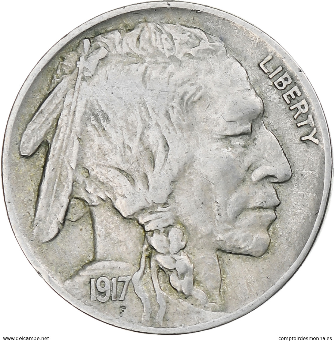 États-Unis, 5 Cents, Buffalo, 1917, Philadelphie, Nickel, TTB+, KM:134 - 1913-1938: Buffalo