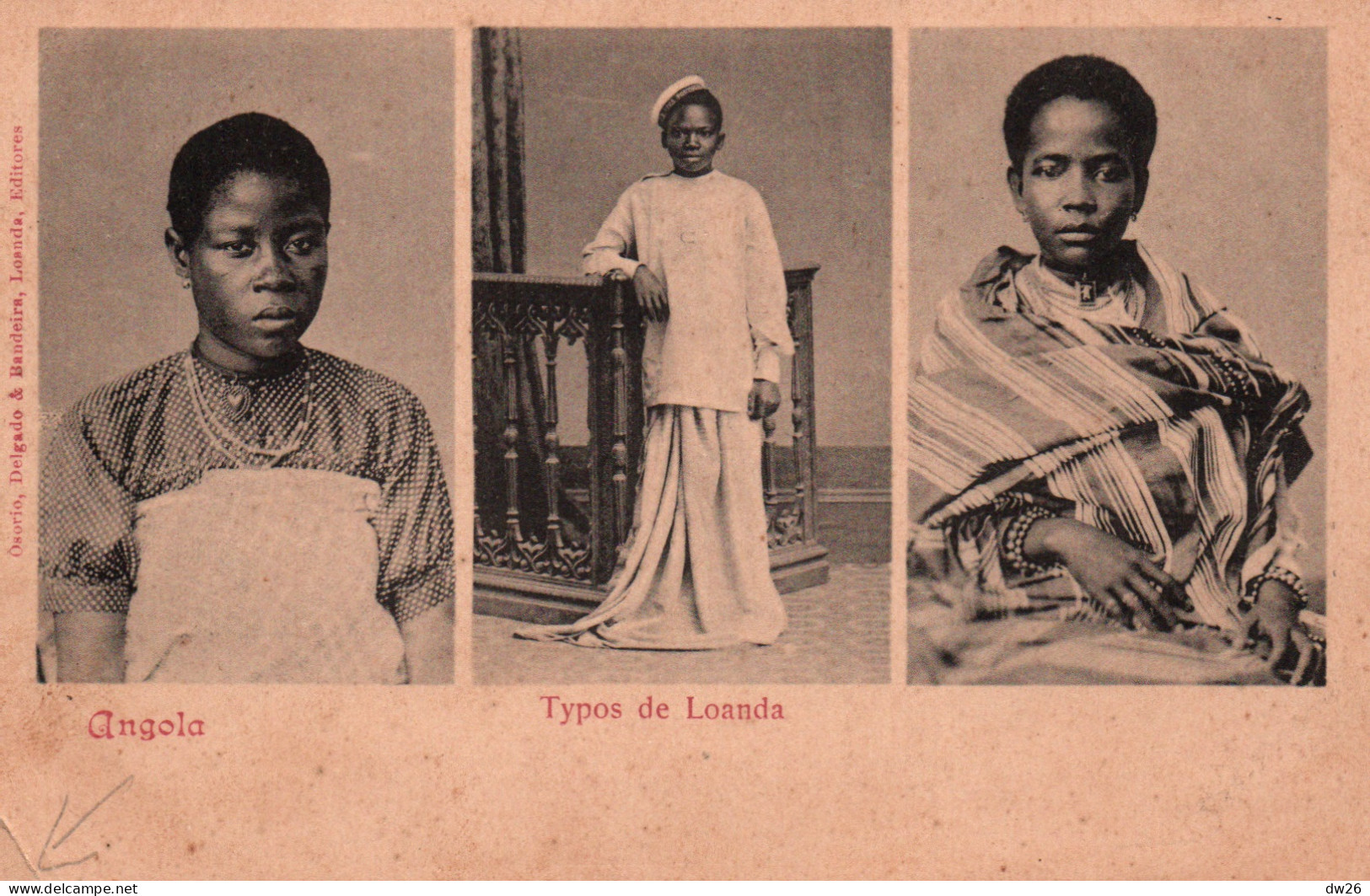 Ethnologie, Afrique - Portrait Types Angolais - Angola, Typos De Loanda, Luanda - Carte Non Circulée - Afrique