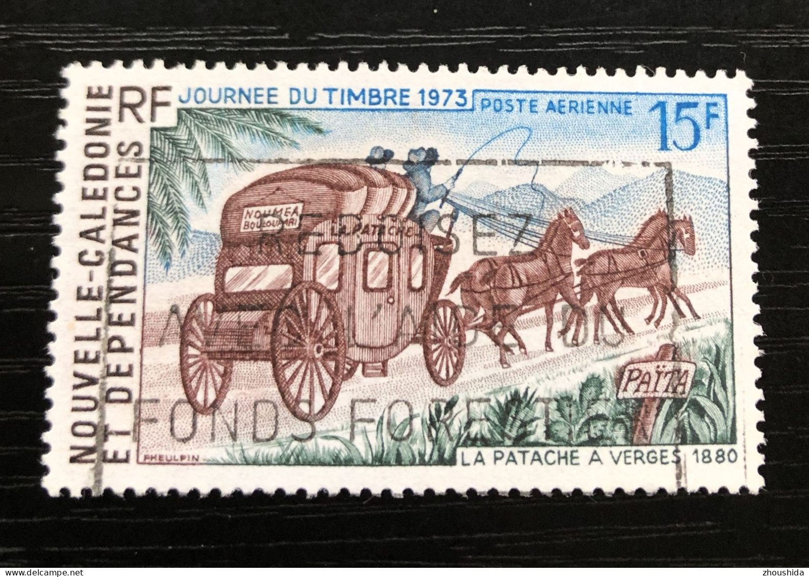 New Caledonia 1973 Postal Day Air Stamp 15F Fine Used - Gebruikt