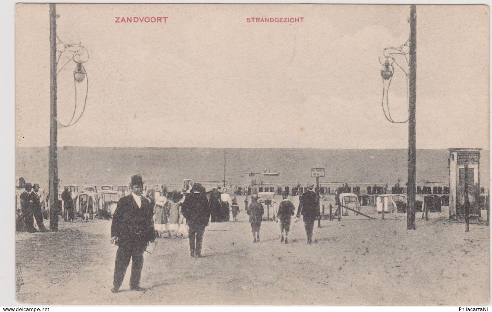 Zandvoort - Strandgezicht Met Veel Volk - Zeer Oud - Zandvoort