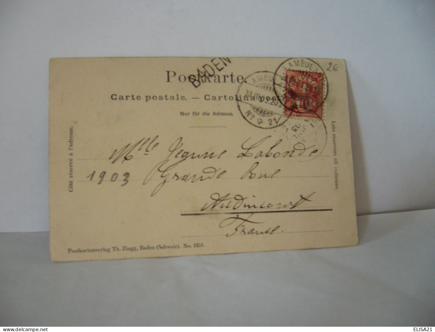 KLOSTAR WETTINGEN LEHRERSAMINAR SUISSE AG ARGOVIE CPA 1903 - Wettingen