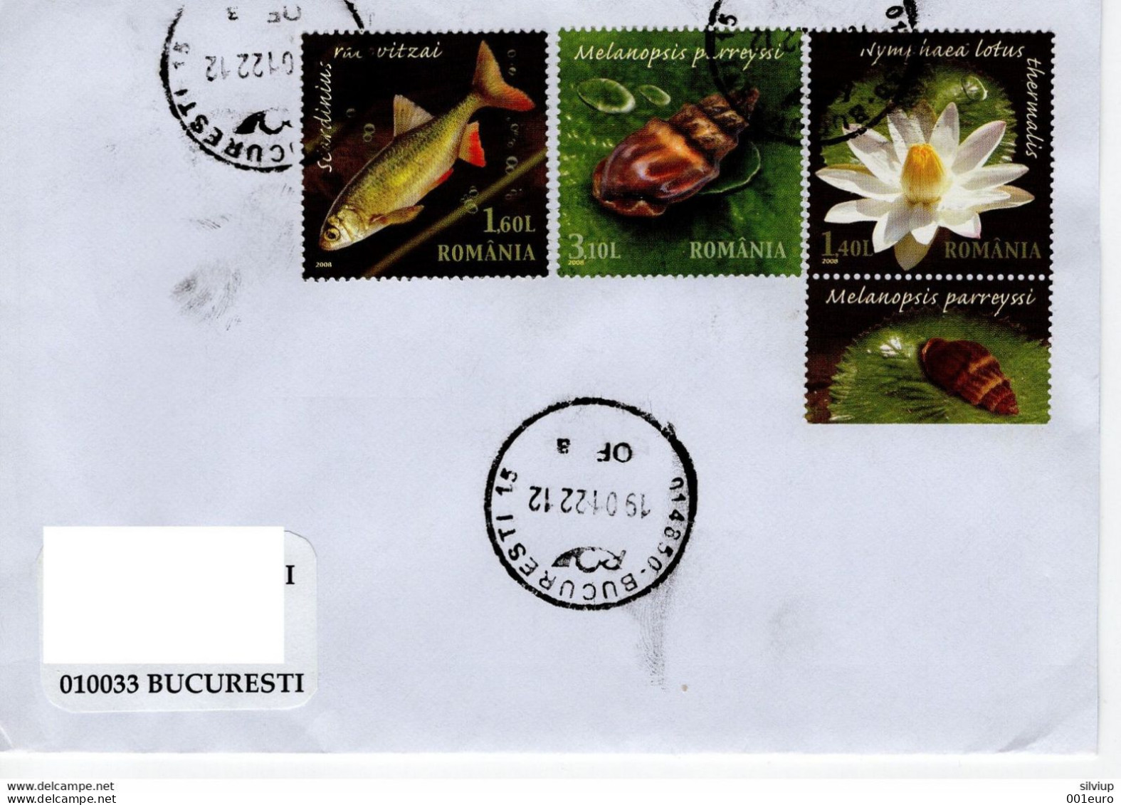 ROMANIA : ENDEMIC FAUNA & FLORA Set On Cover Circulated Inside Romania #1438787792 - Registered Shipping! - Oblitérés