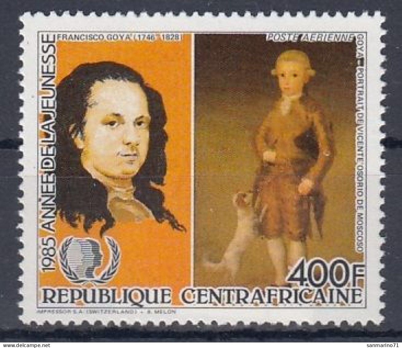 CENTRAL AFRICAN REPUBLIC 1184,unused,music - Centrafricaine (République)