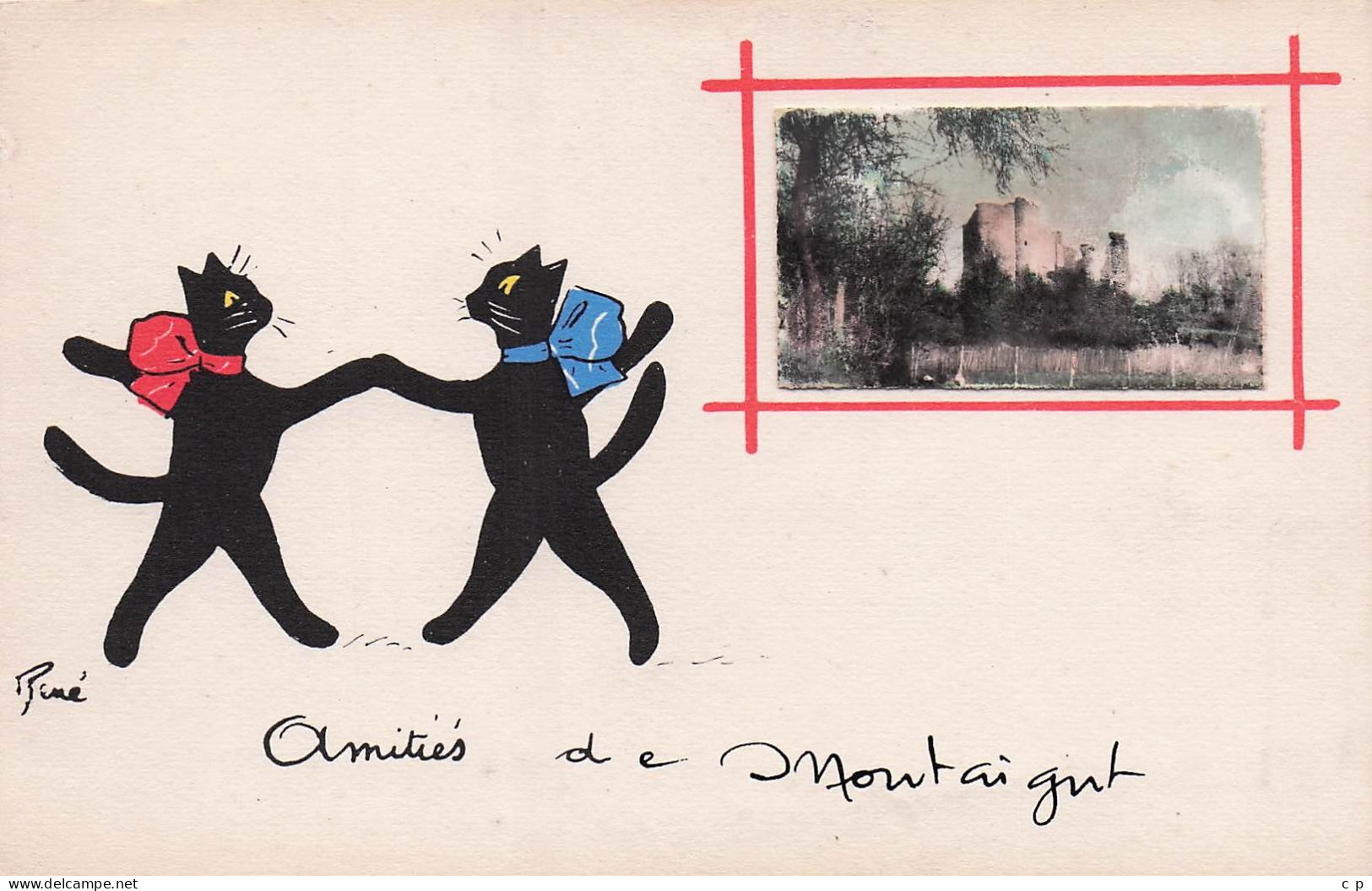 Montaigut - Amities  -  Chat Noir - CPA °J - Montaigut